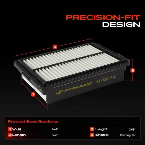 A-Premium Engine Air Filter Compatible with Hyundai Models