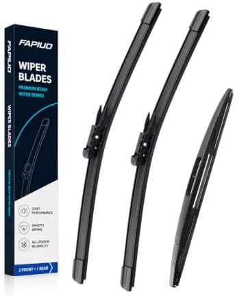 24"+21"+12" Front and Rear Windshield Wiper Blades Replacement for Buick Enclave 2012-2017, Pinch Tab (Set of 3)