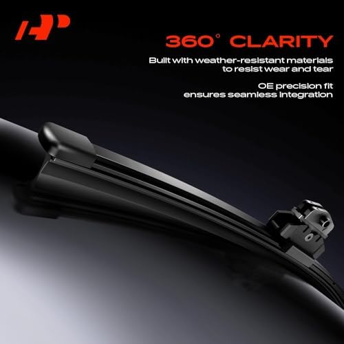 A-Premium 28"+18"+15" Windshield Wiper Blades with Wear Indicator & Towel