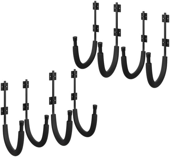 2-Pack of Kayak Storage Hook Sets - Kayak Wall Mount Hangers with 100lb Capacity Per Pair for Paddleboards, Surfboards,