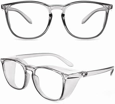 Alsenor Safety Glasses Anti Fog Goggles Protective Eyewear Blue Light Blocking Anti Dust UV Protection Glasses For Men Women (Grey)