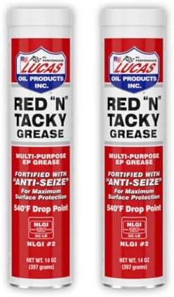Lucas Red N Tacky | Red Grease | Heavy Duty Multi-Purpose | 2 Pack