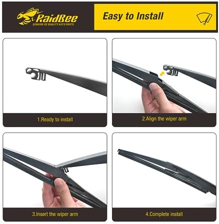 Silicone Rear Wiper Blade,11 inch Silicone Back Windshield Wiper Replacement for Toyota Matrix 2008-2003, Jeep Grand Cherokee 2022-2014 Waterproof Automotive Replacement Windshield Wiper Blade (11-A)