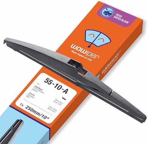 10 inch (10-A) Rear Wiper Blade Replacement for Toyota RAV4 2018 2017 2016 2015 2014 2013 Highlander 2022-2020 /Jeep Compass 2021-2018 Back Windshield Wiper Blade