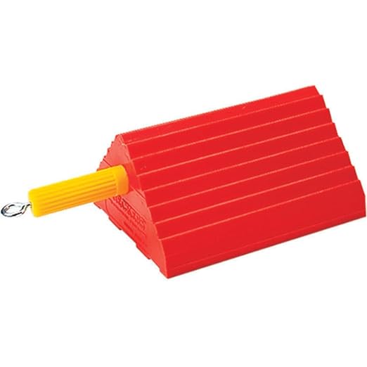 Checkers One Large Wheel Chock for 27-32" Tires, Heavy Duty Wheel Chocks for Semi Trucks, Utility, Tractor Trailer, 60k lb Load Capacity, Made in The USA, Polyurethane, UC1400-6
