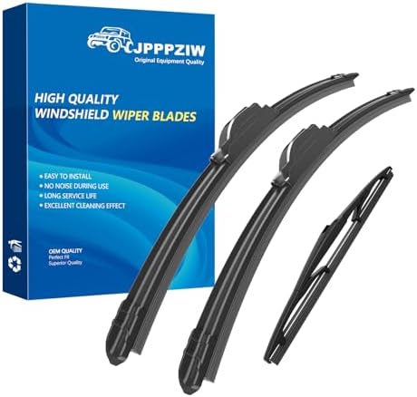 CJPPPZIW® Windshield Wipers-26 Inch+19 Inch+16 Inch Replacement for 2010-2015 Toyota Prius/2012-2015 Prius Plug-In OEM Quality Premium All-Season Front Rear Wiper Blades (Pack of 3)