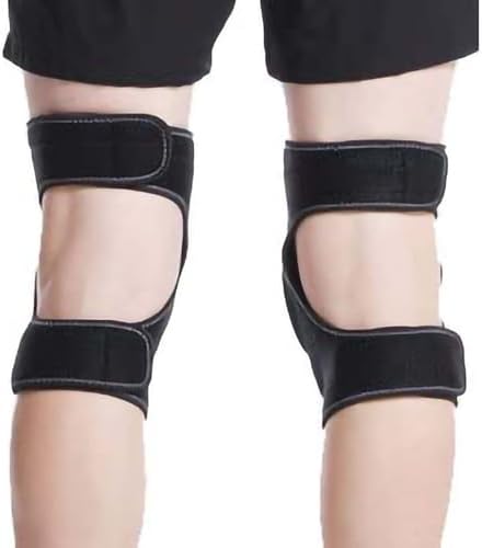 Knee Pads for Men & Women, Strap on Kneepads Adjustable, Blue Edge S 1 Pair