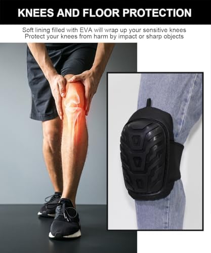 SUJAYU Work Knee Pads for Men Construction, Gardening Knee Pads for Work Kneepads for Construction, Rodilleras de Trabajo Rodilleras Para Dolor de Rodillas