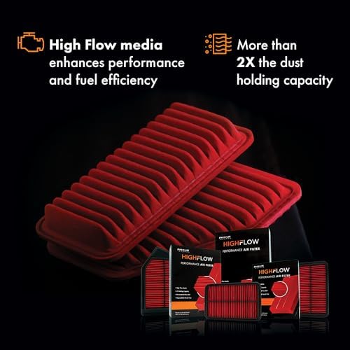 HIGHFLOW PA99455X High Performance, Pre-Oiled Disposable Engine Air Filter | Fits 2018-2026 Jeep Wrangler 3.6L