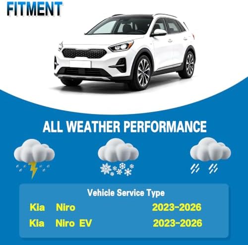 GSPSCN Windshield Wiper Blades for Kia Niro/Niro EV 2023-2026 (Pack of 3)