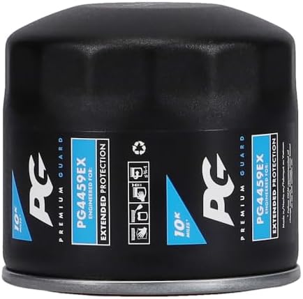PG PG4459EX Extended Performance Oil Filter | Fits 1989-2019 Hyundai Sonata 2.4L; 1999-2020 Elantra 2.0L; 2010-2024 Kia Forte 2.0L; 2001-2020 Optima, Santa Fe 2.4L