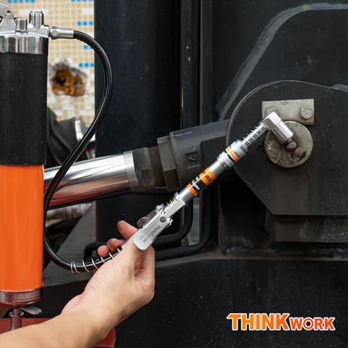 THINKWORK Grease Gun Coupler Set with 90°Grease Coupler Adaptor
