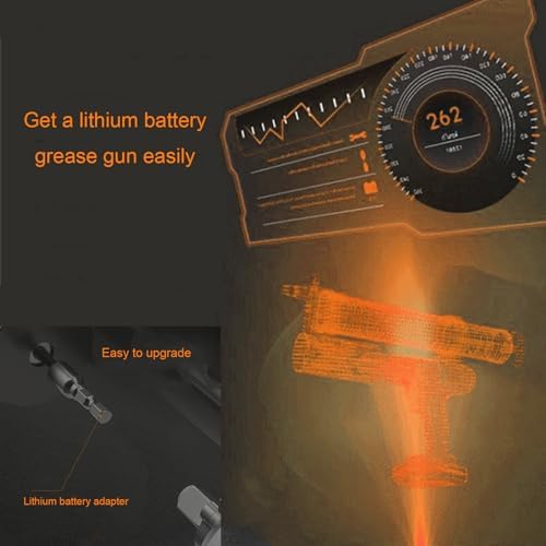 Grease Gun Adapter,Convert Pneumatic Tool, Cordless Drills and Impact Drivers into Electric Grease Gun，Universal Conversion Gun Head with Grease Gun Coupler