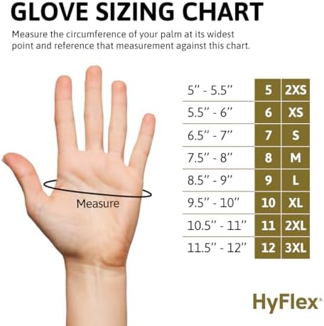 Ansell HyFlex 11-840 Foam Nitrile Coated Work Gloves, Size M, 12 Pairs