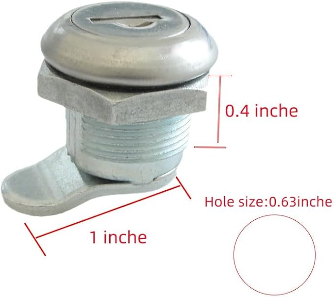 2 Pack Truck Tool Box Lock Replacement with Keys Pickup Toolbox Latch Cylinder, 5/8" Cylinder Replacement