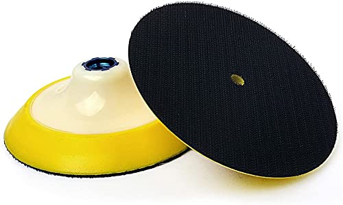 5" inch Hook and Loop Rotary Backing Pad with 5/8"-11 Thread for Sanding/Polishing Pads Angle Grinder
