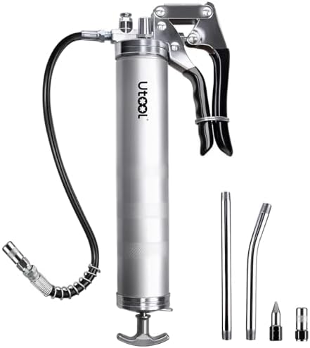 UTOOL 8000 PSI Heavy Duty Pistol Grip Grease Gun Kit, 14 oz Capacity
