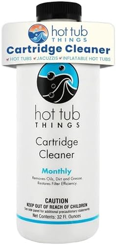 Hot Tub Things Spa Filter Cartridge Cleaner Removes Oils Dirt 32 oz