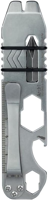 Pry Bar Cimo Arch 1 - Stainless Steel - Multi-Tool 10 in 1 with pocket Clip
