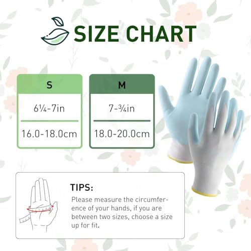 HANDLANDY 2/3/6 Pairs Womens Gardening Gloves, Garden Gloves for Women