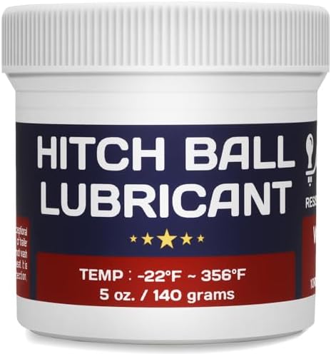 BTAS Trailer Hitch Ball Lubricant Waterproof Grease with PTFE 5oz,Reduces Friction & Wear & Noise on Tow Hitch Mount Balls,King Pins,Hitch Locks,Jacks,etc.