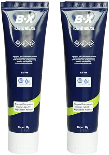 BX Food Grade Grease 2.8 oz 2 Pack – Water-Resistant Lubricant for Food Machinery, Ice Cream Makers, Kitchen Appliances, Plumbing Valves & O-Rings (-15°C to 100°C)