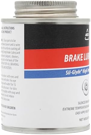 AGS Automotive Solutions Ceramic-Glyde Silicone Brake Lubricant – 8oz Brush Top Can, Advanced Noise Reduction, Exceptional Brake Pad Protection, Reliable Performance (Pack of 2)
