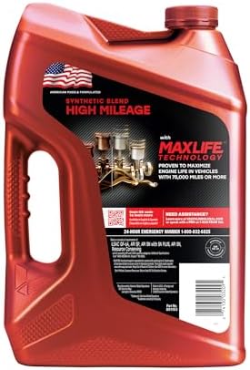 Valvoline MaxLife High Mileage 5W-30 Synthetic Blend Motor Oil 5 Quart