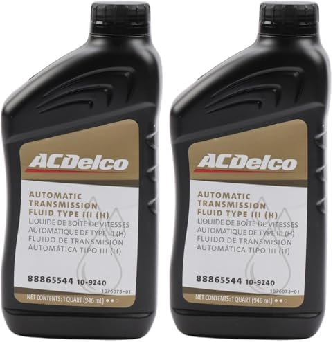 ACDelco Gold 10-9240 Type III (H) Automatic Transmission Fluid - 1 qt, 32 Fl Oz (Pack of 2)