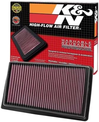 K&N High-Flow Original Lifetime Engine Air Filter: Washable, 33-2426