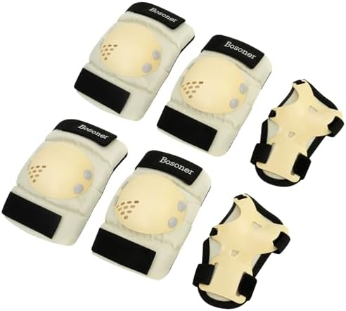 BOSONER Kids/Youth Knee Pad Elbow Pads for Roller Skates Cycling BMX Bike Skateboard Inline Rollerblading, Skating Skatings Scooter Riding Sports