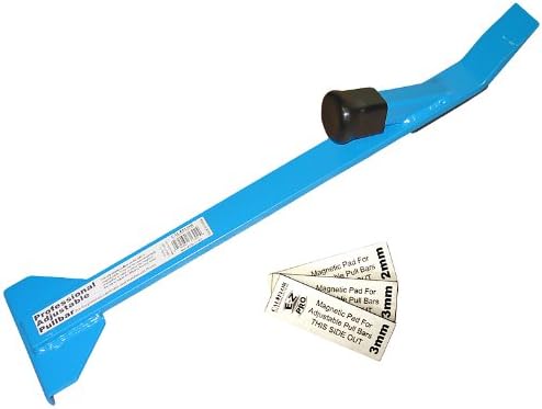 CalFlor PB71302 Professional Pull & Pry Bar – Adjustable Magnetic-Shim Pull Bar for Wood & Laminate Floors, Heavy-Duty Pry End, Solid Steel, Fits 8 mm to 3/4 in Flooring
