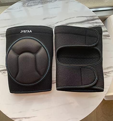 Men/Women Knee Pads, Adjustable Straps for Work, Blue Edge L, 1 Pair