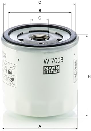 MANN-FILTER W 7008 Spin-On Oil Filter