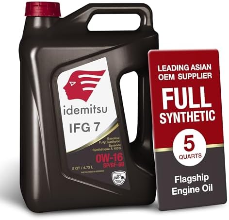 Idemitsu IFG7 0W-16 SP/GF-6B Full Synthetic Motor Oil – 5 Quart