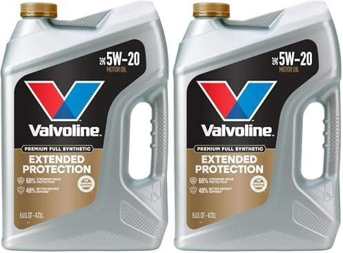 Valvoline Extended Protection Full Synthetic Motor Oil SAE 5W-20 5 QT (Pack of 2)
