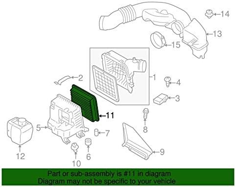 Subaru Engine Element Air Filter for 2005-2018 Impreza WRX STI Legacy Ouback Forester Crosstrek - 16546AA12A - Genuine OEM