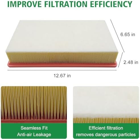 Capume 2PCS Cabin Engine Air Filter Kit JM5Q0 JM9620 Fits for 2018-2025 2026 Atlas, 2020-2025 2026 Atlas Cross Sport, Replacement for 5Q0-819-653, CF11643, 3QF129620