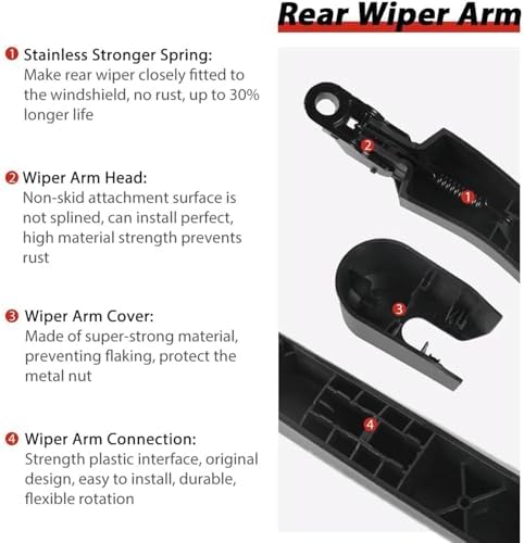 OTUAYAUTO Replacement for Genuine GMC Acadia 2017-2023 Rear Windshield Wiper Arm Blade Cover Assembly Factory OEM Style 23367394