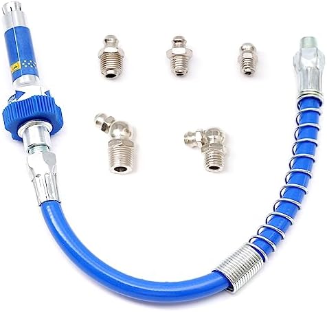 Fit for Lube Pro Plus Grease gun fitting Coupler Lock-on High Pressure Grease Coupler, 10th Generation Heavy-Duty Grease Gun Coupler Fittings Extensions, Lock Clamp Type Fits All Grease Guns Hose