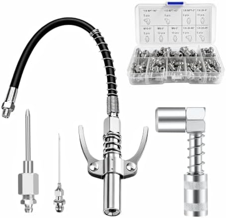 Grease Gun Accessories Kit, 60PCS Grease Fittings Set