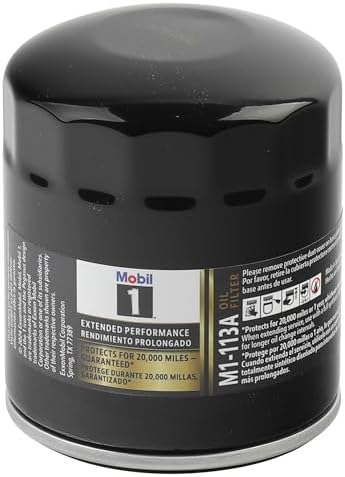 MobilOil Filter, Extended Performance, Canister, Screw-On, 3.08 in Tall, 13/16-16 in Thread, Steel, Black, GM, Each