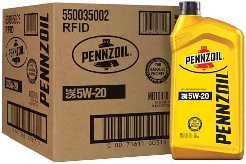 Pennzoil 5W-20 Motor Oil, 1 Quart (6 Pack)
