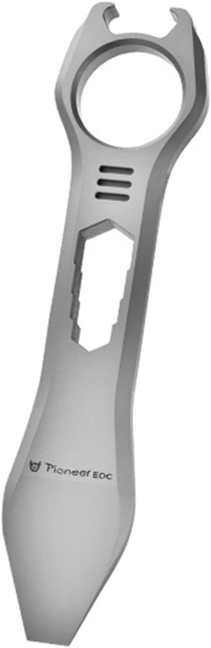 Titanium EDC Pry Bar Multi Tool Bottle Opener Nail Puller Crowbar Wrench Screwdriver Compact Size EDC Multi Tool