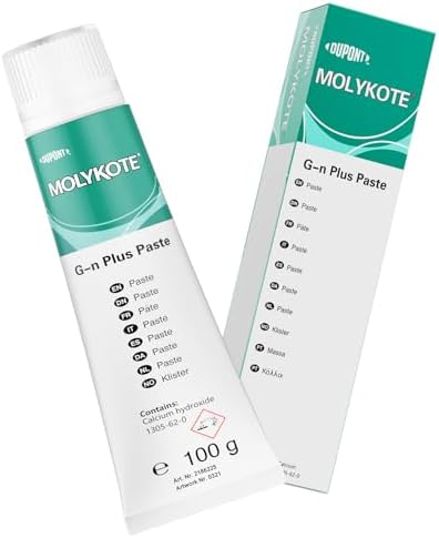 Molykote G-N Plus Paste 100g Molybdenum Disulfide Lubricating Grease for Bearings Gears Gearbox and Threads Assembly & Run-in of Metal Component, Low Friction