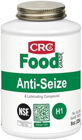 CRC Food Grade Anti-Seize & Lubricating Compound, 8 Wt Oz, Anti-Seize Grease for Fittings, Bushings, Flanges, Headers, NSF H1 Registered