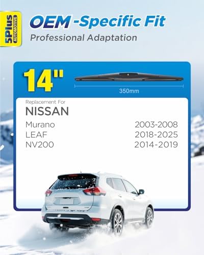5 PLUS Custom-Fit Rear Wiper Blade Fits Nissan LEAF 2018-2025,14"