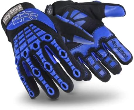 HexArmor Cut-Resistant Impact Protection Padded-Palm Work Gloves | Chrome Series® 4024 | Medium