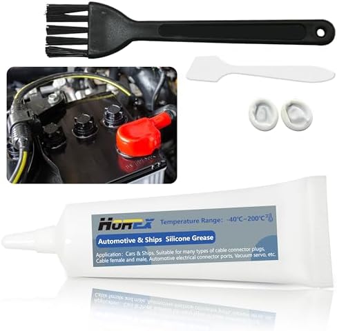 Automotive Dielectric Grease 20g Electrical Terminal Silicone Lubricant Tube Battery Connector Protect Component Waterproof Anti Corrosion for Marine Car Wire Connect Plugs Ports Vacuum 0.7oz