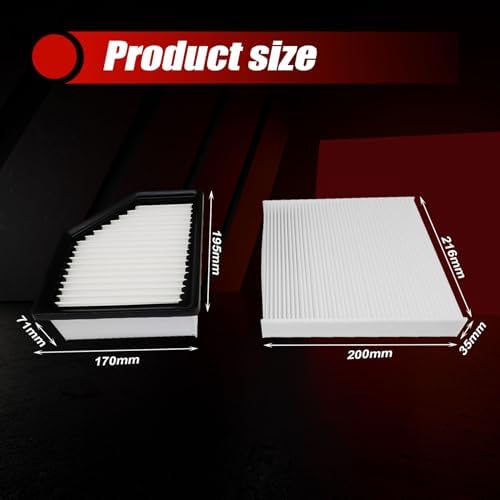 FZJDSD Engine Air Filter & Cabin Air Filter Combo Set Compatible with Nissan Rogue 2021 2022 2023 Replace 16546-6RA0A 27277-6RC0A 2-Pack Air Filter Set